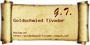 Goldschmied Tivadar névjegykártya