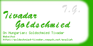 tivadar goldschmied business card